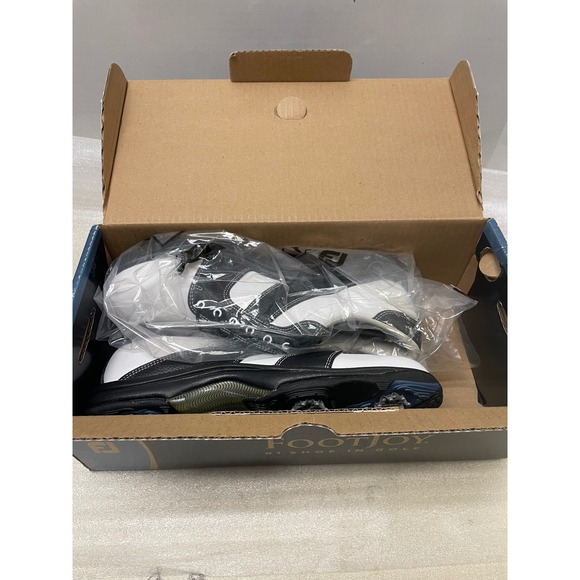 FootJoy Contour Series Mens Golf Shoes 9.5 M Black White Leather 28391 94102 main image 7
